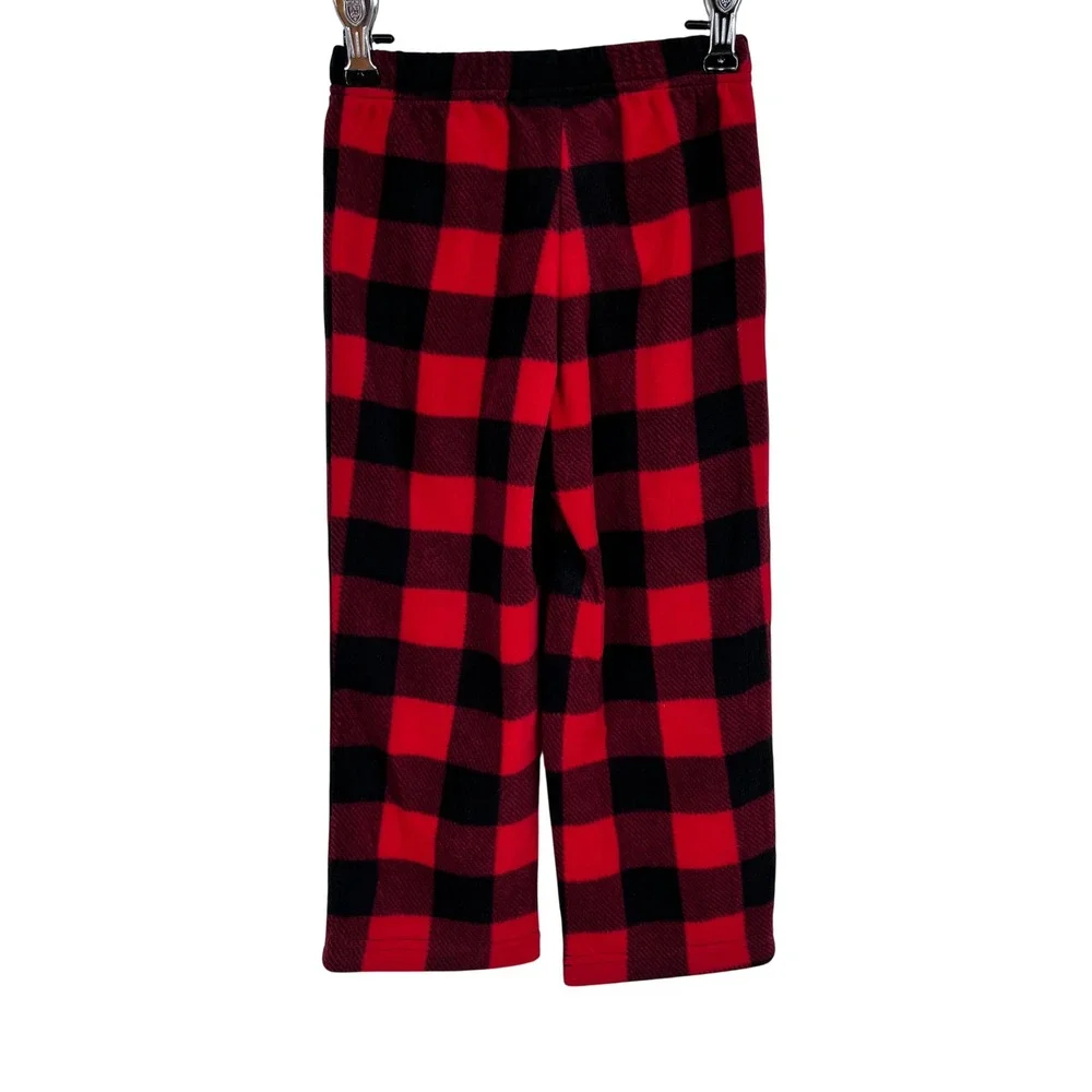 Buffalo Plaid Pajama Pants Toddler 3T Red Black Fleece Sleepwear Wondershop  NEW